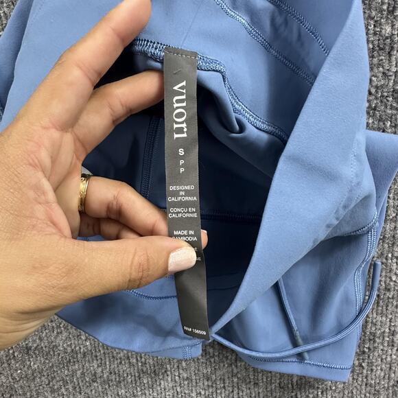 Vuori Daily Shorts Womens Small Blue High Rise Drawstring Athletic Yoga Workout - Picture 10 of 16